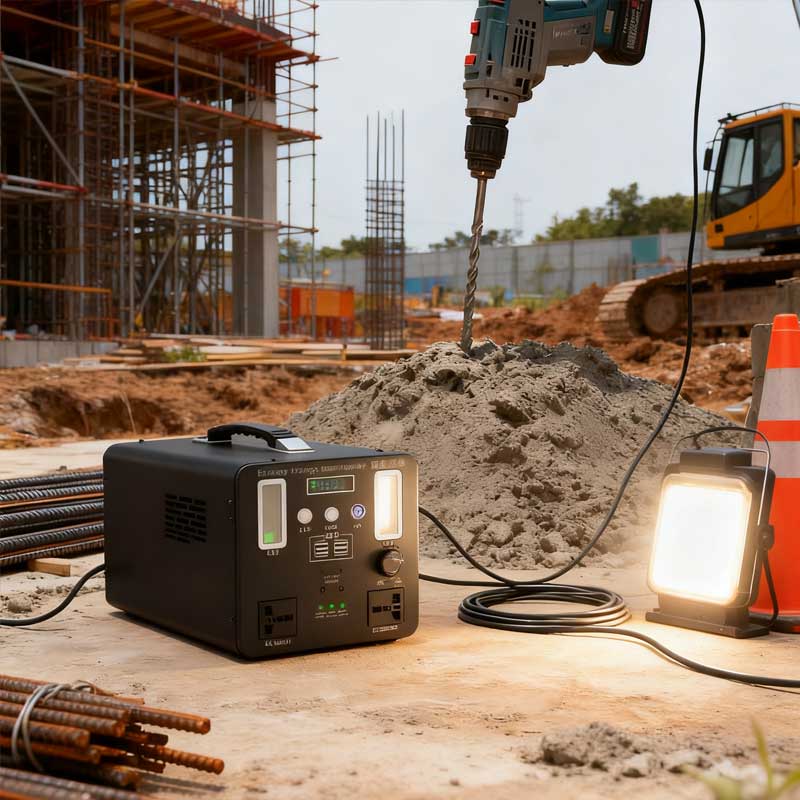500W Outdoor Power Station for Construction Site Applications